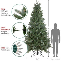 10' Pre-Lit Slim Granville Fraser Fir Artificial Christmas Tree, Clear Lights -Hallmark Sales Store northlight sm92907 cxpic 59681.1687966534