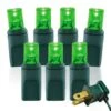 70 Light Green Twinkle 5 Mm Wide Angle Conical LED Christmas Lights -Hallmark Sales Store p twac 704 g