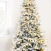 The 7ft Pre-Lit Snowy Alpine Tree Warm White 2 The 7ft Pre-Lit Snowy Alpine Tree Warm White -Hallmark Sales Store snowpbrown 4