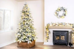 The 7ft Pre-Lit Snowy Alpine Tree Warm White -Hallmark Sales Store snowy alpine prelit landscape reduced 6