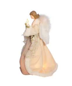 Kurt Adler Ivory And Grey Lighted Angel Treetop -Hallmark Sales Store ul2227 04 61023.1622377720