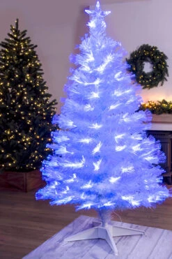 The White Blue Ripple Effect Fibre Optic Tree (4ft To 7ft) -Hallmark Sales Store web op 3